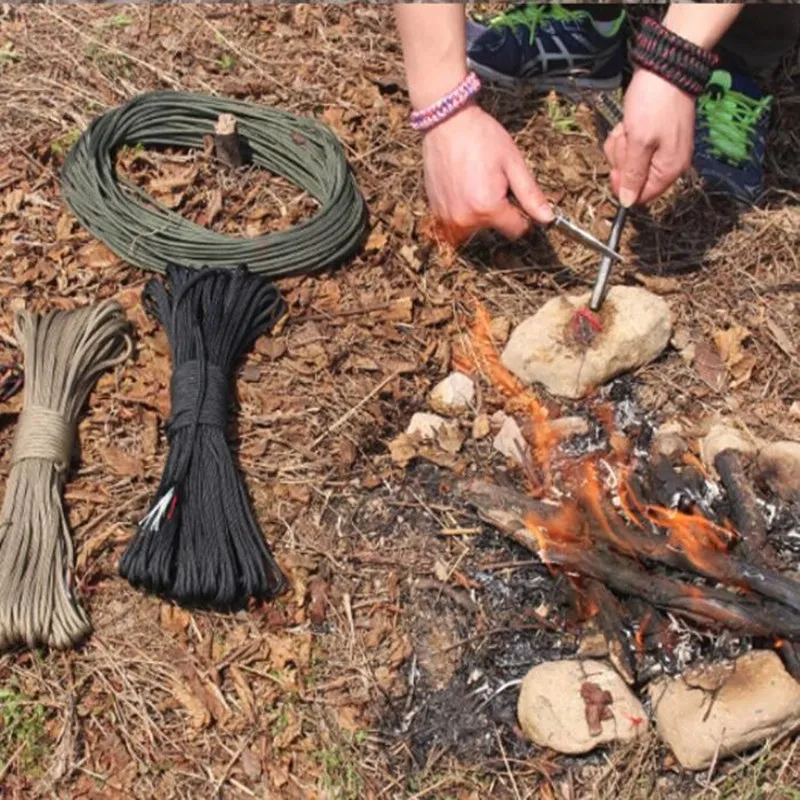 

Noble Eagle 25FT 7.5M 550 10-core paracord 4mm outdoor Camping Survival tool PE fire rope fishing cotton line Parachute Hiking