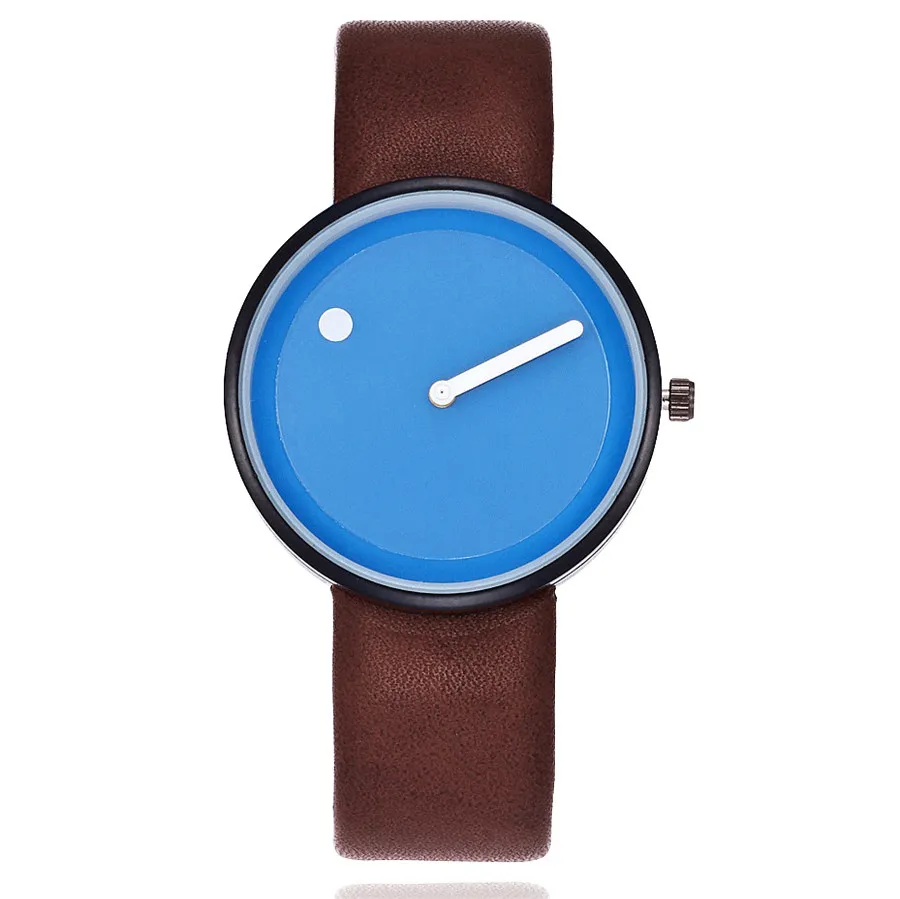 Vansvar Женские повседневные кварцевые часы с кожаным ремешком Newv аналоговые