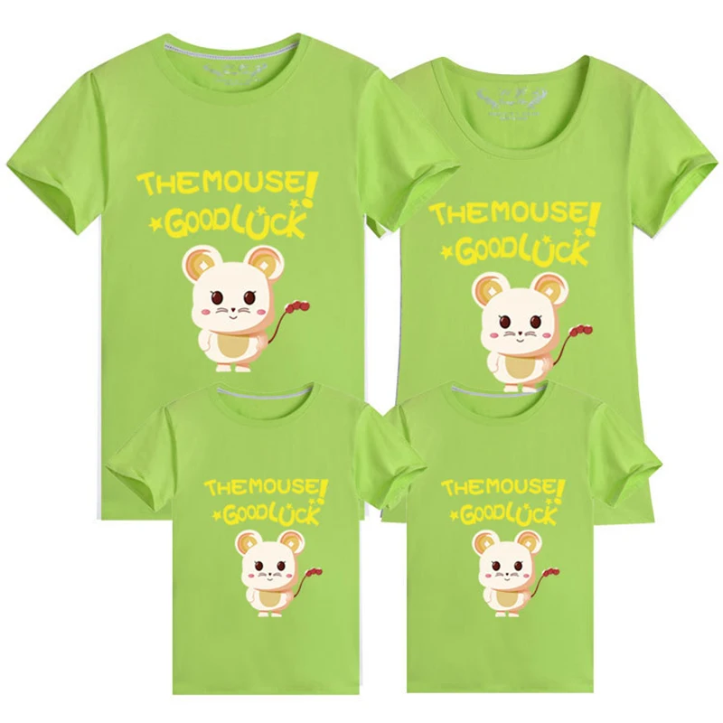 Новогодняя одежда для семьи с мышкой Семейные комплекты Одинаковая летние