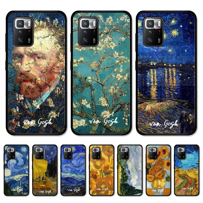 

Van Gogh oil Art Painting Phone Case For Redmi Note 10 9 8 6 Pro 8T 5A 4X X 5 Plus 7 7A 9A K20 Cover