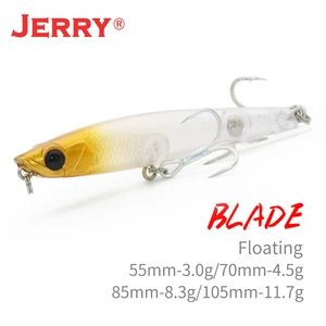 Jerry Blade верхняя вода карандаш рыболовная приманка pesca пресноводная соленаявода жесткая наживка ходить собака 55 70 85 105 мм, искусственная наживка