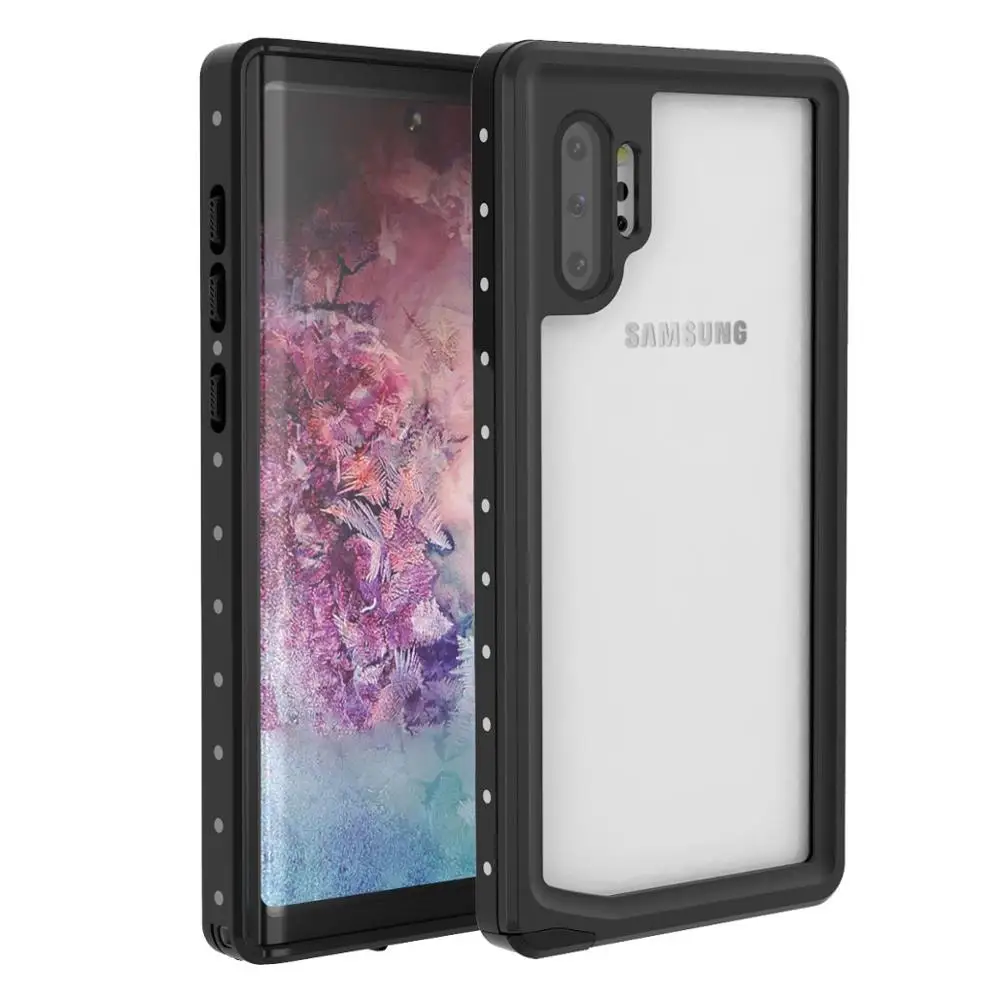 Черный IP68 Водонепроницаемый чехол для samsung Note 10 10 Plus Чехол подводный дайвинг водонепроницаемый пылезащитный чехол для samsung Note 10 Plus - Цвет: Черный
