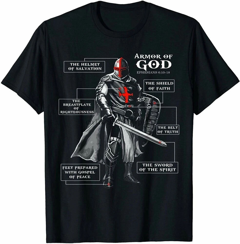 Винтажный подарок для мужчин и женщин Armor of God Knight футболка с тамплиерами забавная