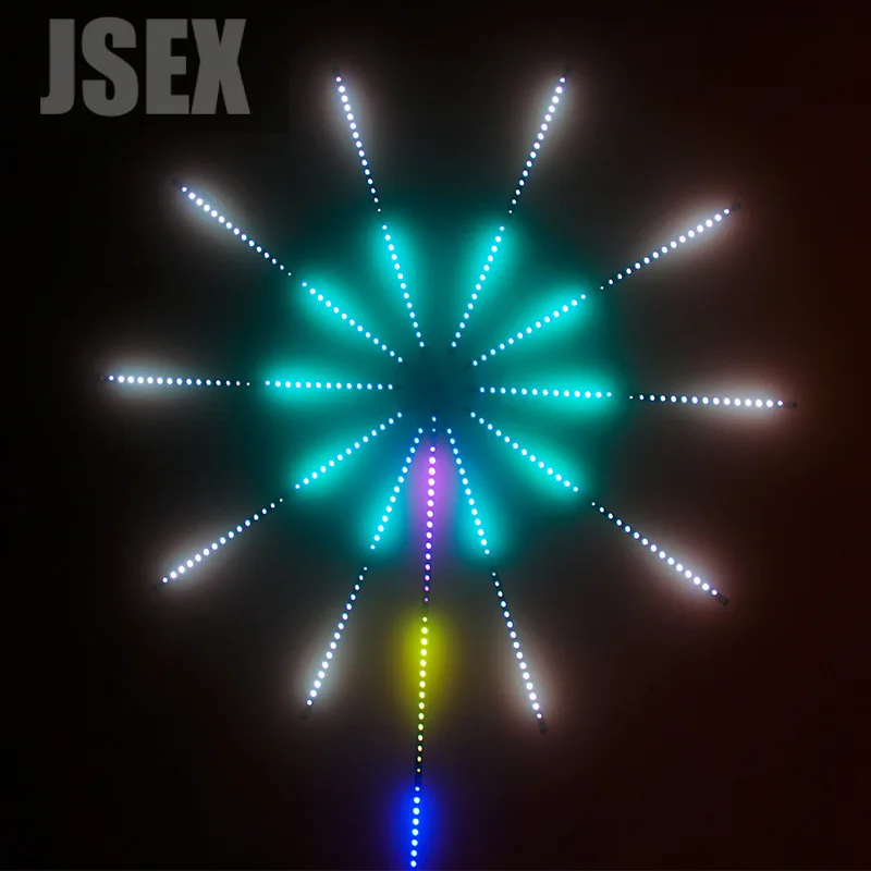 Светодиодная ленсветильник с фейерверком неоновая RGB LED лампа музыкальным
