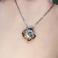 kofsac new trendy 925 sterling silver necklaces for women exquisite zircon rose flower pendant jewelry girl birthday gifts