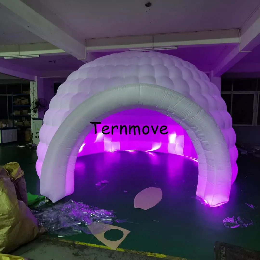 5 м белая надувная палатка igloo светодиодный светодиодным
