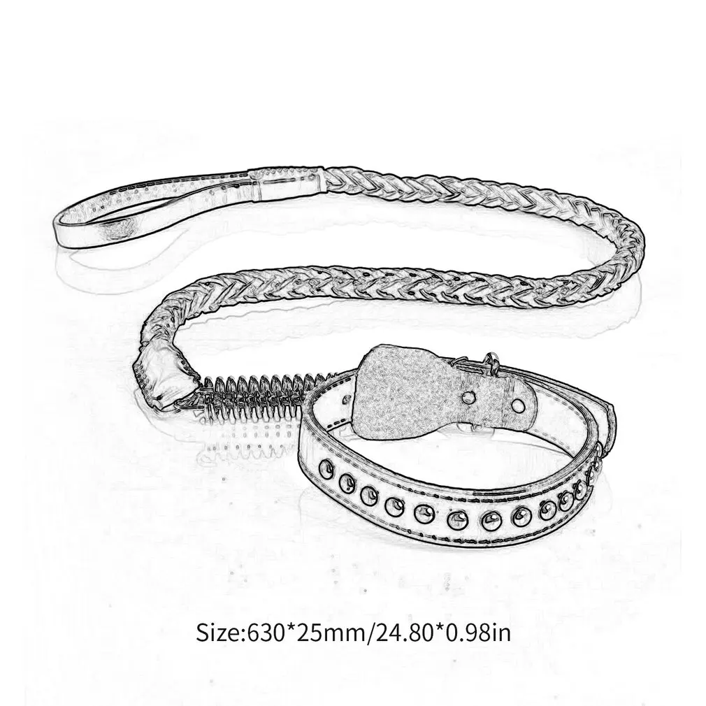

Leather Dog Collars Leash Set Personalized Customized Dogs Collars 2 Layer Leather Dog Leash For Small Medium Large Dogs