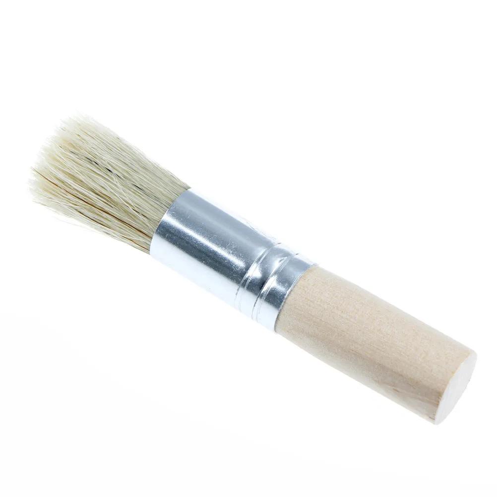 Кисть Деревянная для трафаретов кисточки с щетиной свиной акриловая Акварельная