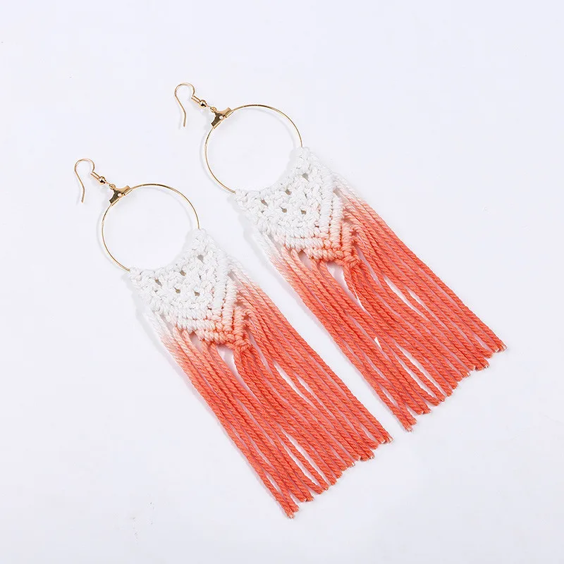 Женские серьги-подвески в стиле Бохо с кисточками | Украшения и аксессуары