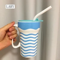 lary 4 pcs food grade fda silicone straw reusable bent drinking straw with 1 cleaning brush adult children white color 17cm20cm