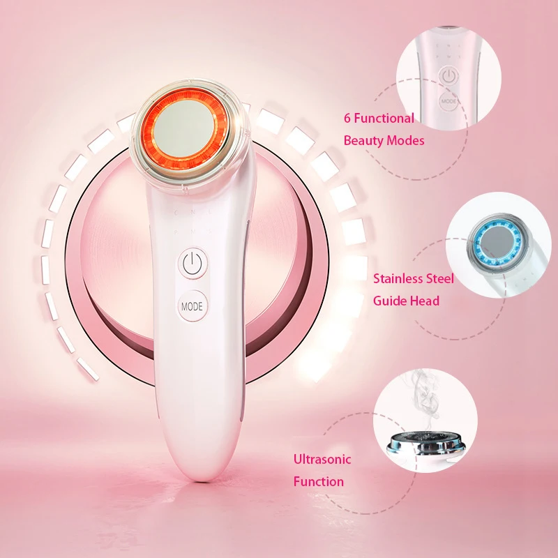Koop 2021 Ultra Sonic Schoonheid Apparaat Gezicht Spot Verwijdering Rimpel Aanscherping Facial Massager Sonic Trillingen Microcurrent Skin Care Tool