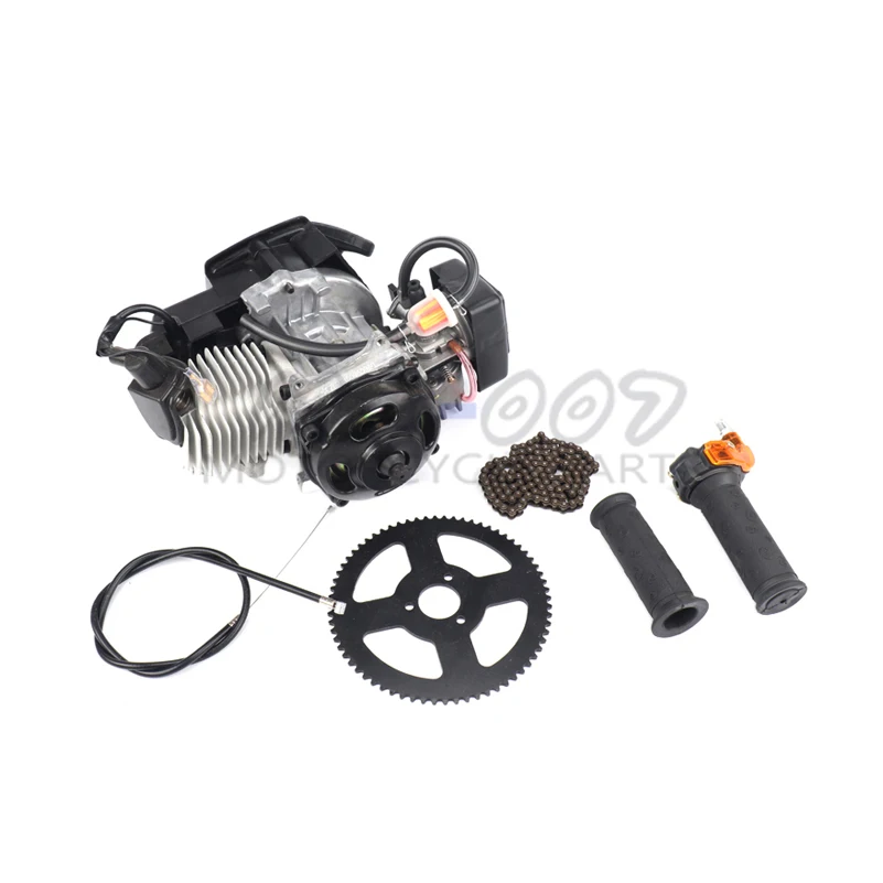 

7T 40-6 Engine & Throttle cable Grips & chain Sprocket kit For 43cc 47cc 49cc Mini Dirt Pocket Bike Kids Baby ATV Quad Mini moto