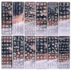 Трафареты для стемпинга ногтей, маленькие длинные стальные пластины, трафареты для нанесения лака, снежинки, бабочки, милые Мультяшные, для творчества, инструменты для ногтей, Прямая поставка