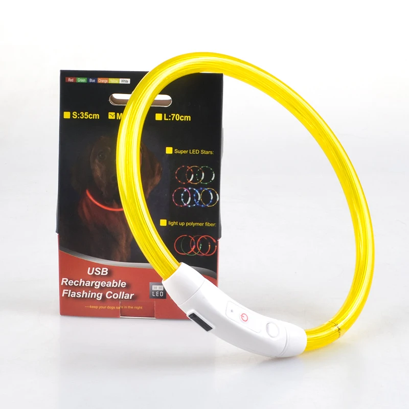 

USB Charging Led Dog Collar Anti-Lost Avoid Car Accident Collar For Dogs Puppies Dog Collars Leads LED Supplies Pet Products