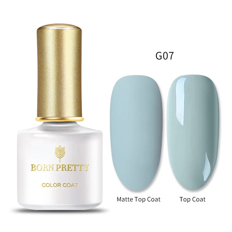 BP-G07 BORN PRETTY 60 цветов чистый цветной гель для ногтей матовый лак для ногтей серии 6 мл замачиваемый УФ-гель лак маникюрный лак основа верхнее покрытие - Цвет: BP-G07