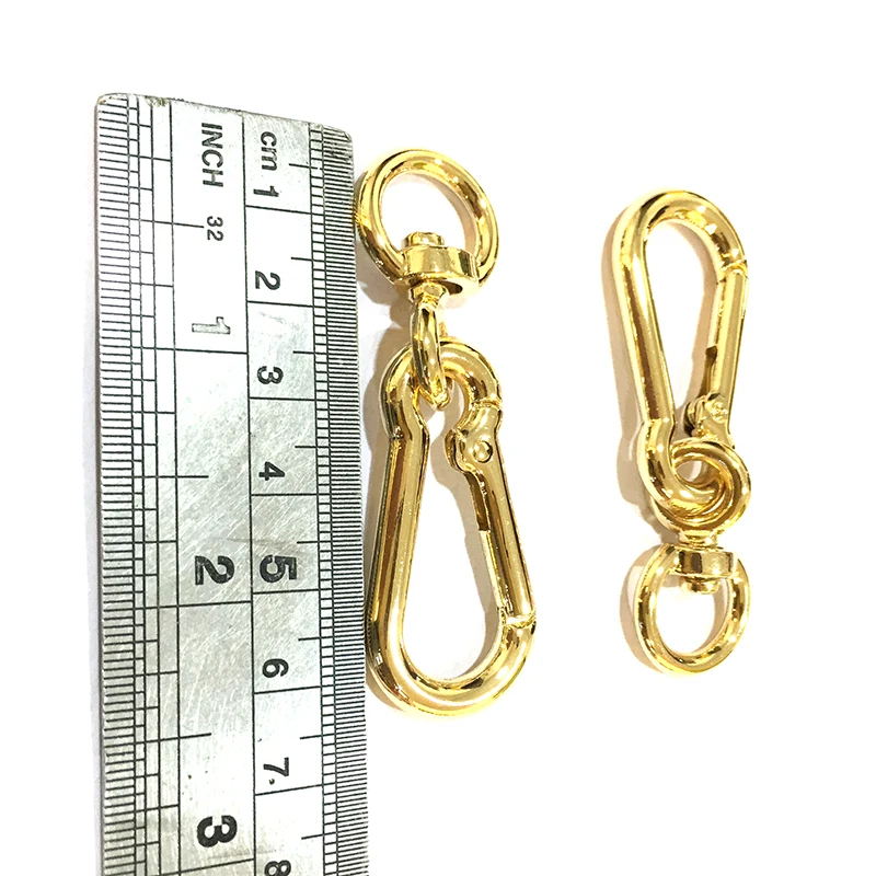 Металлические поворотные защелкивающиеся застежки-карабины для кожаных ремней |