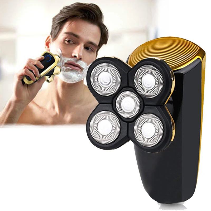 Бритва мужская с 5 плавающими головками триммер для бороды водонепроницаемая