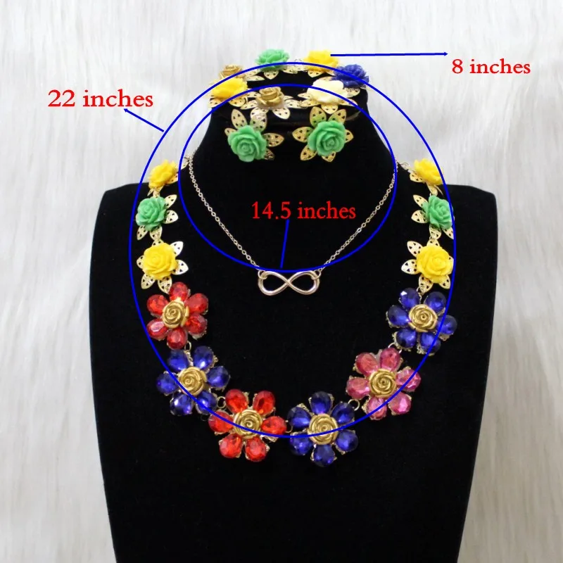 Ювелирный Комплект из колье и серёг с кристаллами | Украшения аксессуары