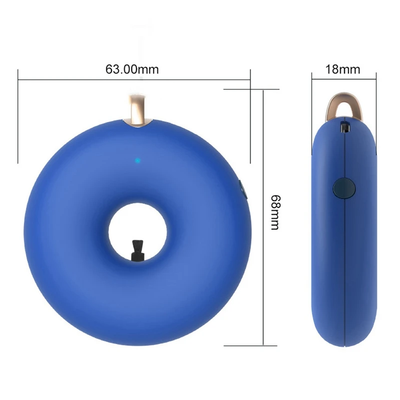 

4Pack Personal Air Purifier Portable USB Ioniser Air Fresher Cleaner Necklace Negative Ion for Adults Kids White & Blue