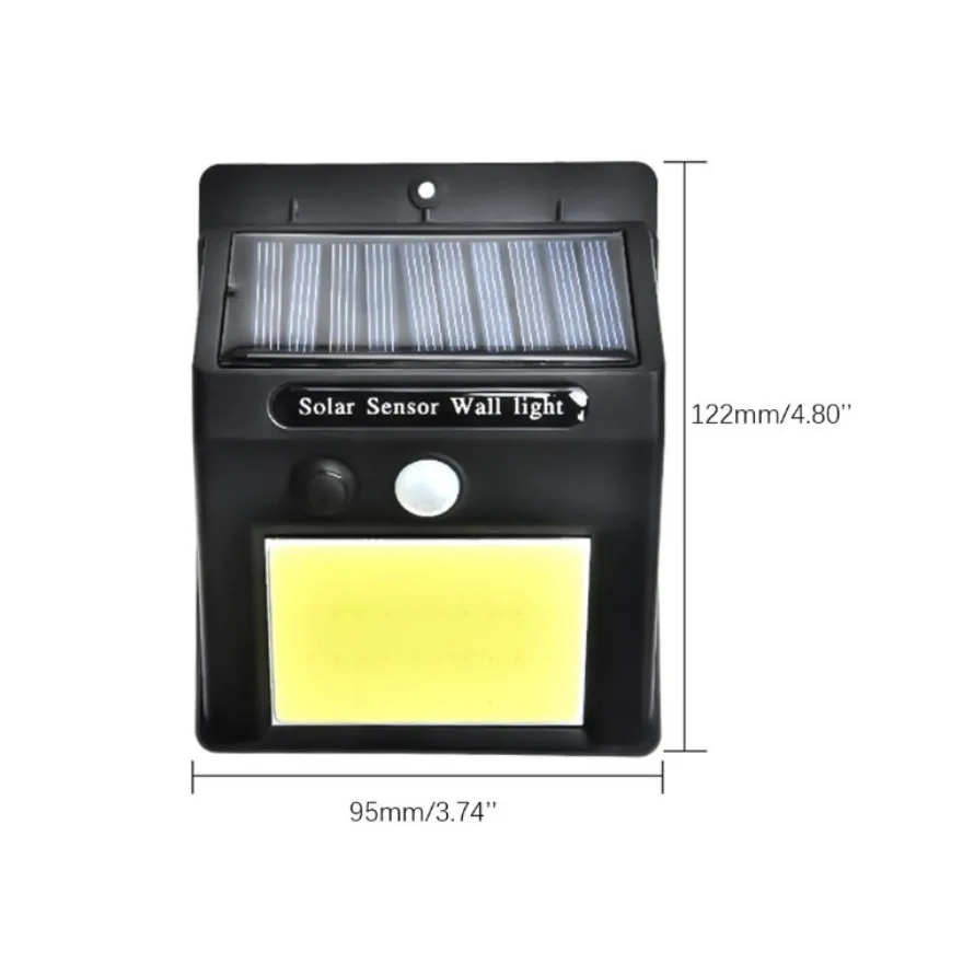 Водонепроницаемый индукционный Солнечный настенный светильник 48 Светодиодный
