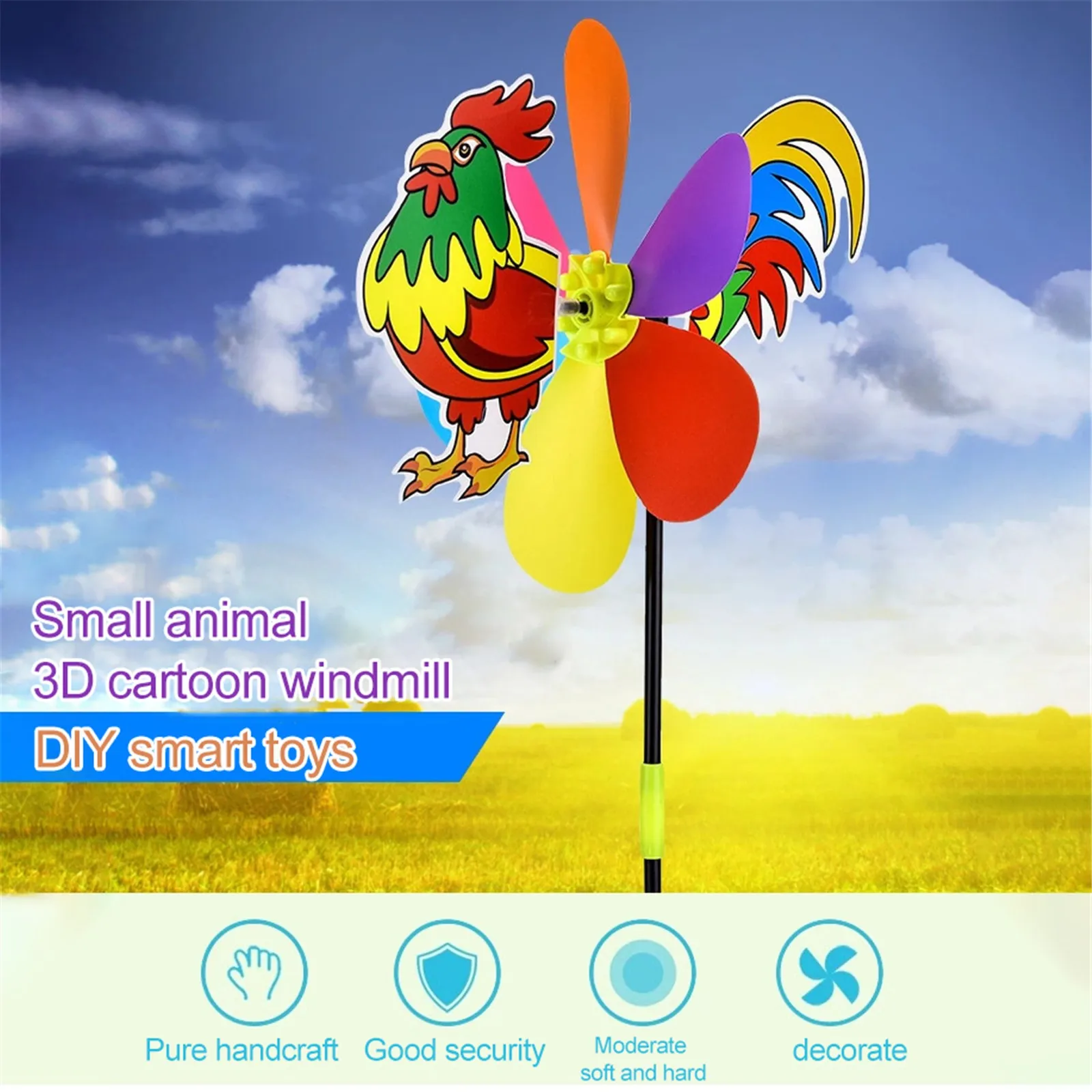 

Giocattoli all'aperto del giocattolo dei bambini del mulino a vento del modello tridimensionale all'aperto del fumetto danno ai