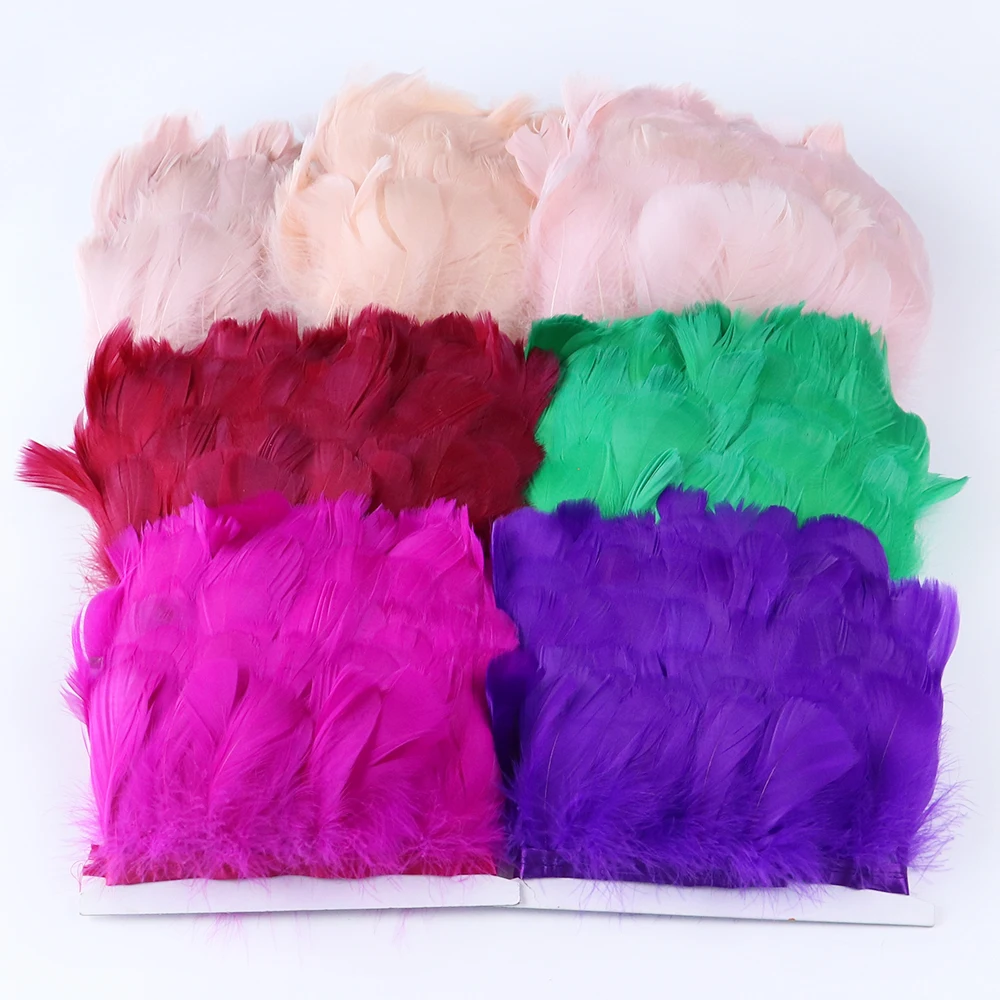 

5 метров натуральное гусиное перо планки ленты 8-10 см, украшение для свадьбы, дома, вечерние платья лампа украшения Швейное Ремесло «сделай с...