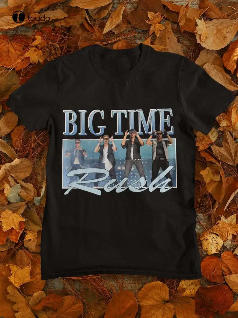 

Винтажная хлопковая Футболка с логотипом Big Time Rush в стиле ретро