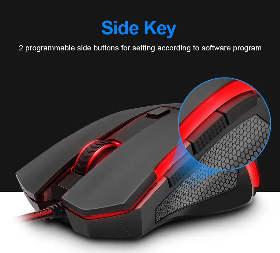 Redragon nothesaur M606 USB Проводная игровая компьютерная мышь 3200 dpi 6 кнопок 7 цветов с подсветкой рефлон колодки Эргономичный для PC Gamer
