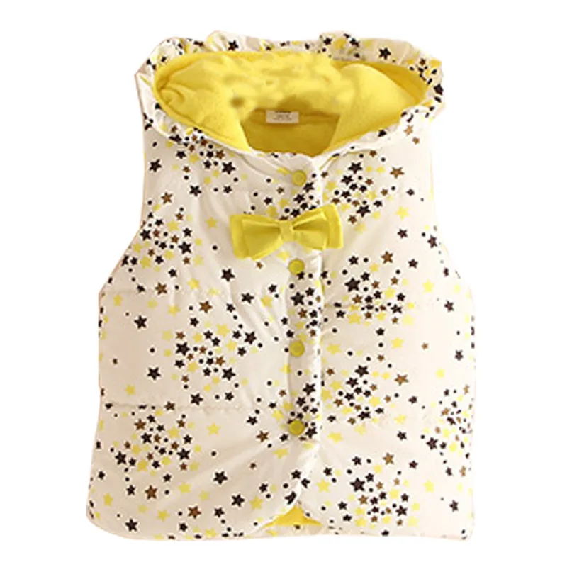 

2020 Winter Girl Warm Vests Kids Vest for Girls Sleeveless Jacket Children Clothes Baby Thick Outerwear Cotton Floral Waistcoat