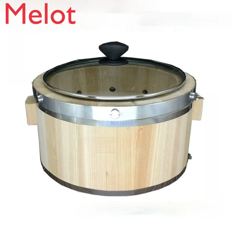 

Nine Holes Fountain Hot Pot Boiling Wooden Barrel Fish Commercial Heating High Temperature Restaurant Pebble Hot Pot