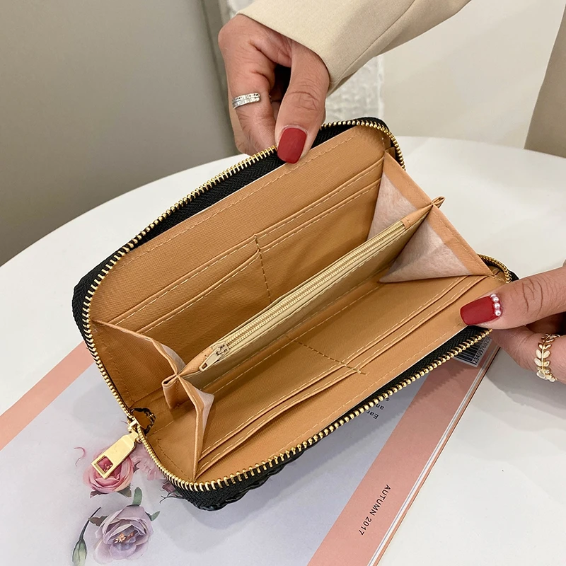

New Style Women Wallet Long Handbag Fashion Wild Zipper Clutch Bag Multi-card Wallet Purse Card Holder Cartera