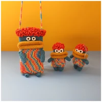 non finished yarn art custom knitting bag dolls diy package weave craft poked set handcraft kit for needle material pack