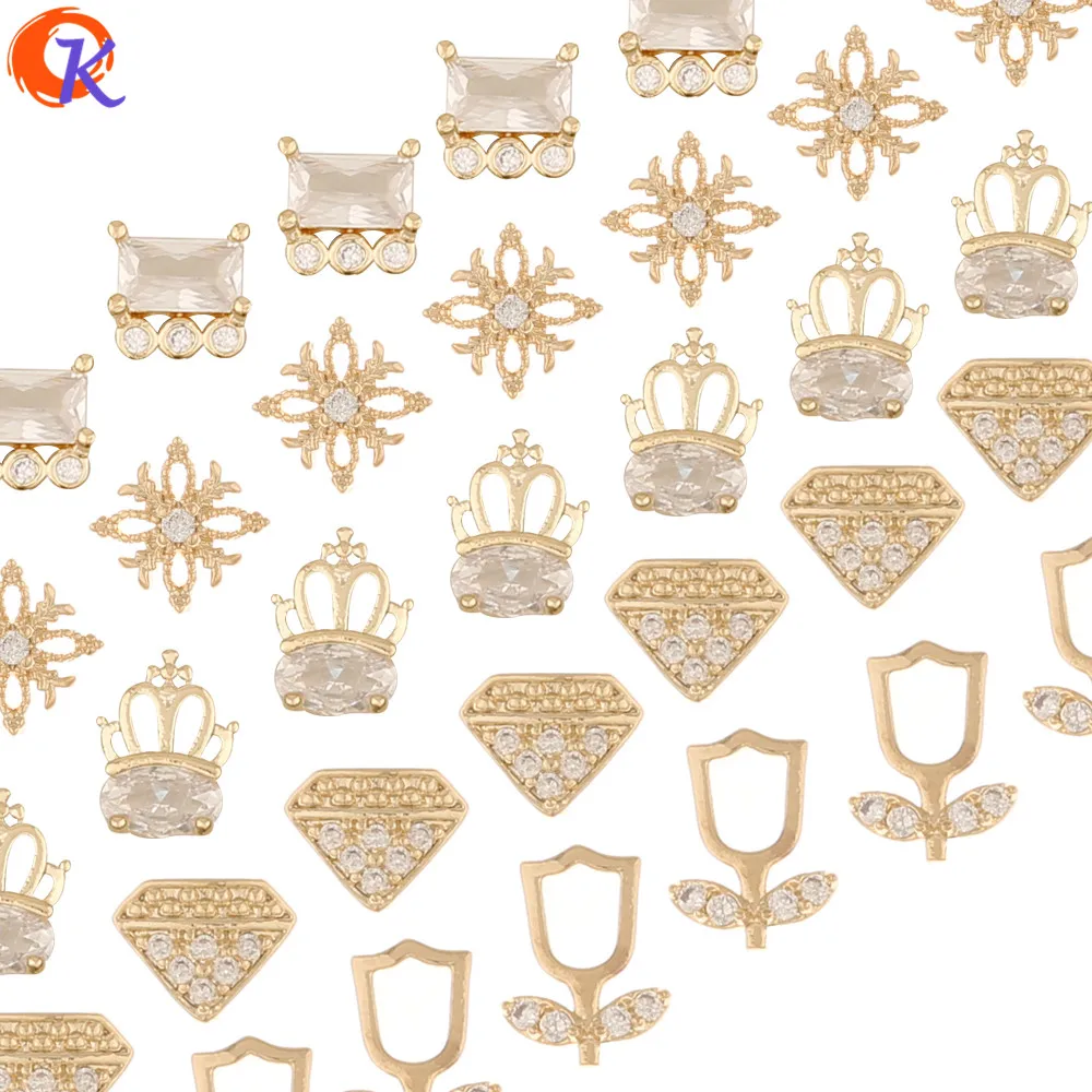 Сердечный дизайн 100 шт ювелирные аксессуары/кубические циркониевые