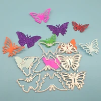colorful butterfly hardware mold template process scrapbook decorative diy paper relief business card printing 8 pieces