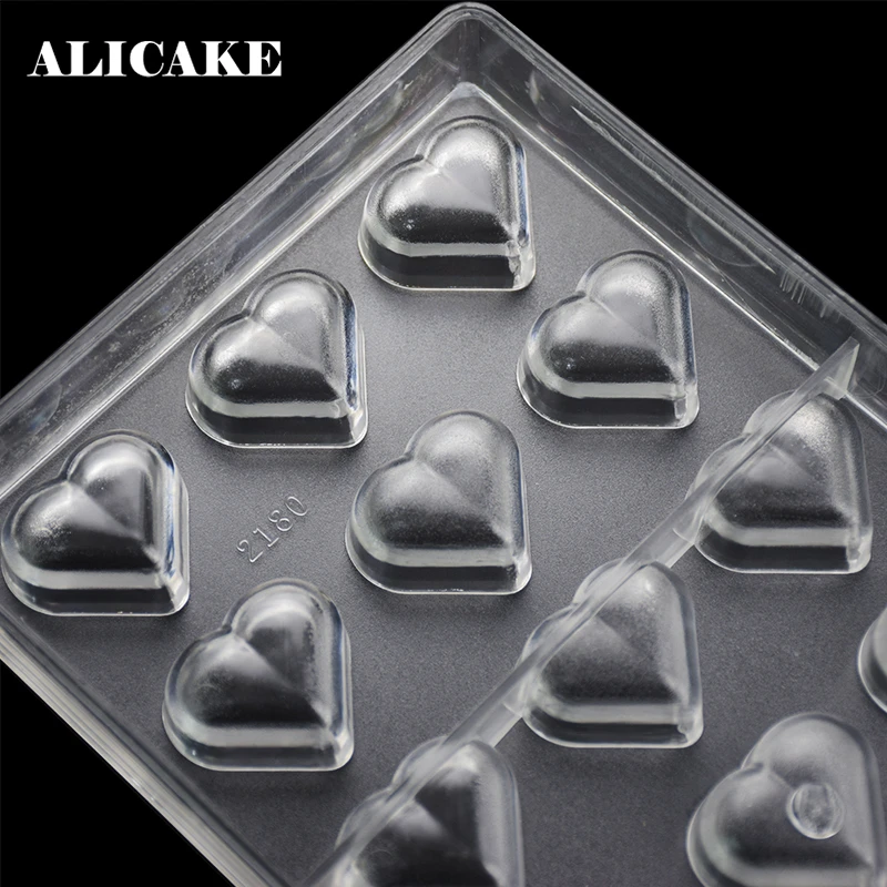Формочки для конфет в виде сердца Fondant из поликарбоната пластиковый лоток