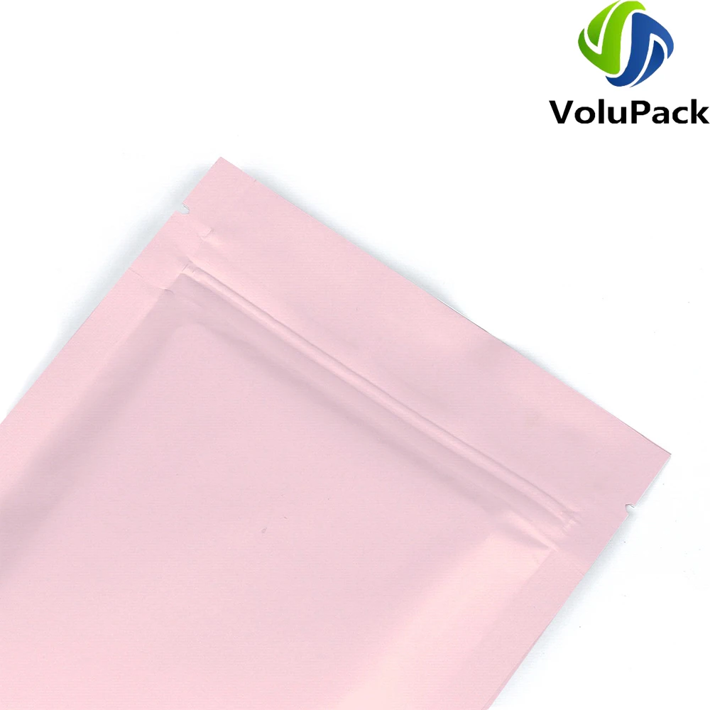 Новый дизайн матового розового Ziplock мешки для упаковки стоьте вверх Алюминий