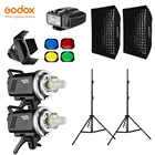 Вссветильник шка Godox MS200 400Ws 2x200Ws для фотостудии, софтбокс, осветительная стойка 280 см светильник дверь сарая, триггер, встроенные приемники
