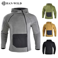 outdoor tactical fleece jacket airsoft warm cardigan hooded coat tops hunting clothes men sport hiking windproof thermal jackets