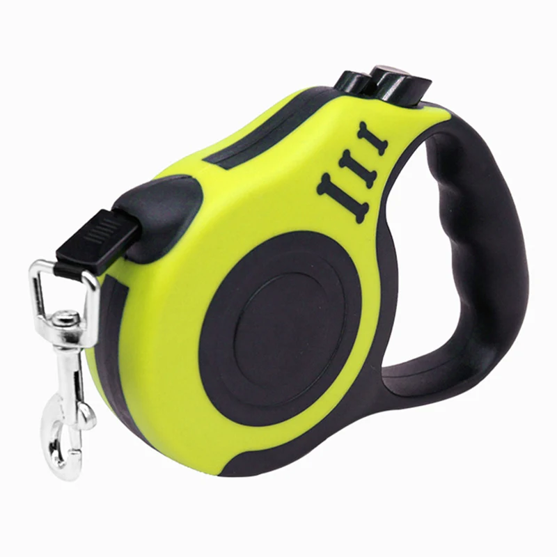 Yellow Pet Leash 3 м/5 м Рулетка для собак, Выдвижной Поводок для собак, автоматический поводок для щенков, веревка для бега, прогулок, удлиняющий поводок для маленьких и средних собак - Цвет: Yellow Pet Leash
