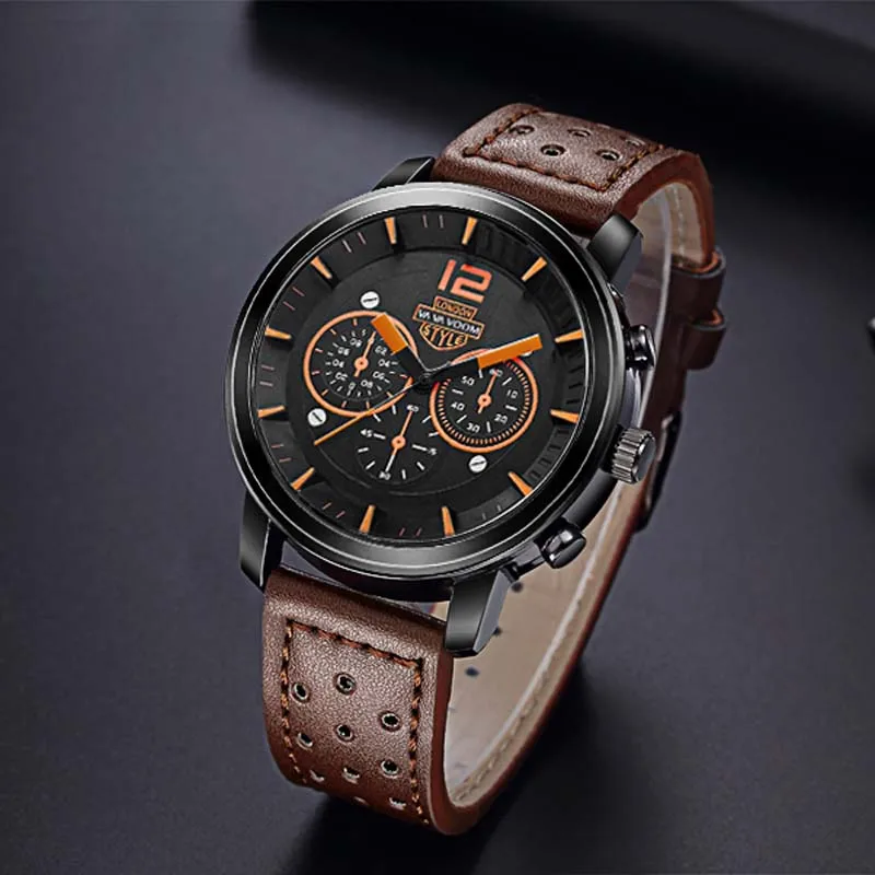 Мужские деловые повседневные спортивные часы Quartz Watch Life Водонепроницаемый