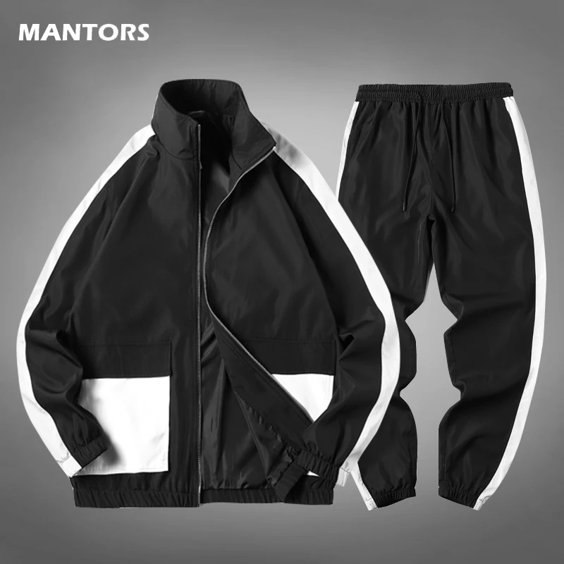 Мужской спортивный костюм в стиле хип хоп комплект из двух предметов: куртка и