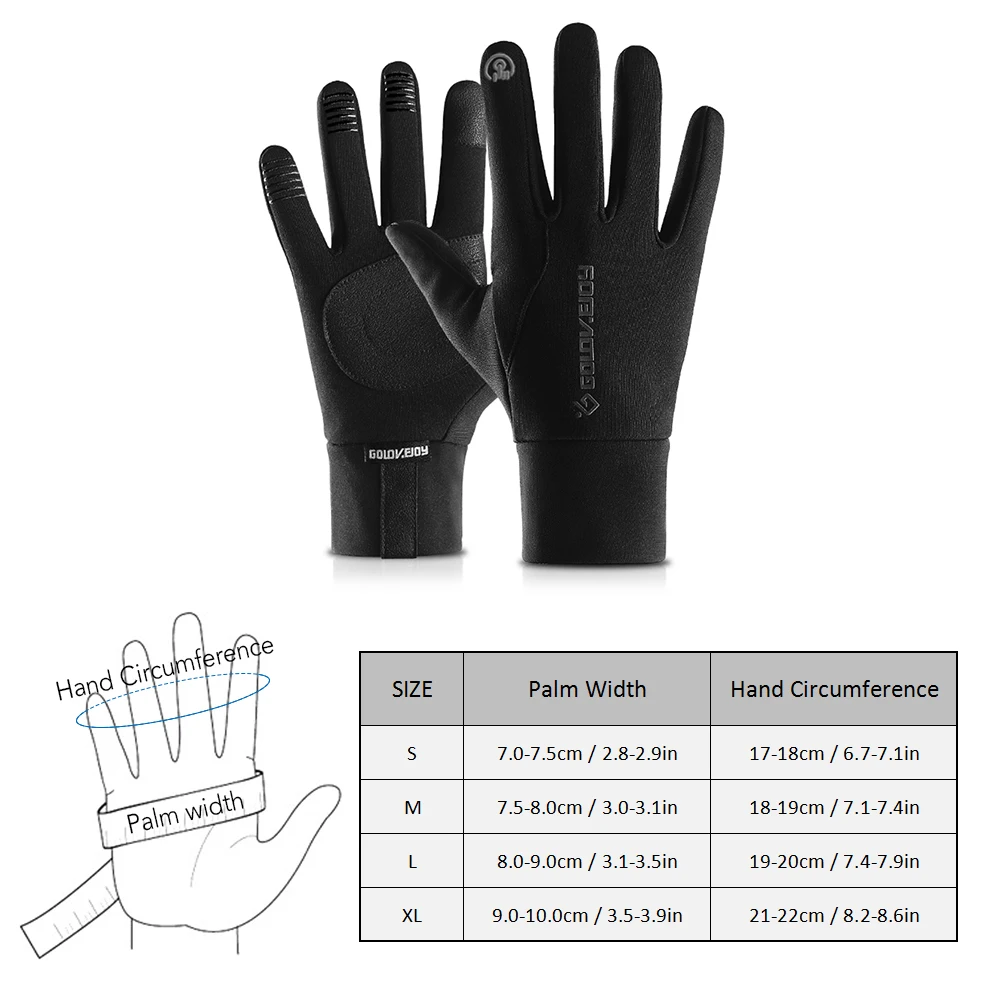 1 пара уличные спортивные теплые перчатки унисекс непромокаемые с сенсорным