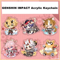 anime accessories game genshin impact cosplay diy pendant thoma kunikuzushi atataki itto gouba grou acrylic keychain xmas gift