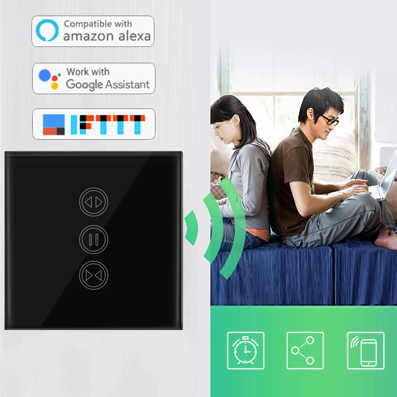 WiFi умная штора переключатель Smart Life Tuya для Электрический моторизованный занавес затвора работает с Alexa и Google Home