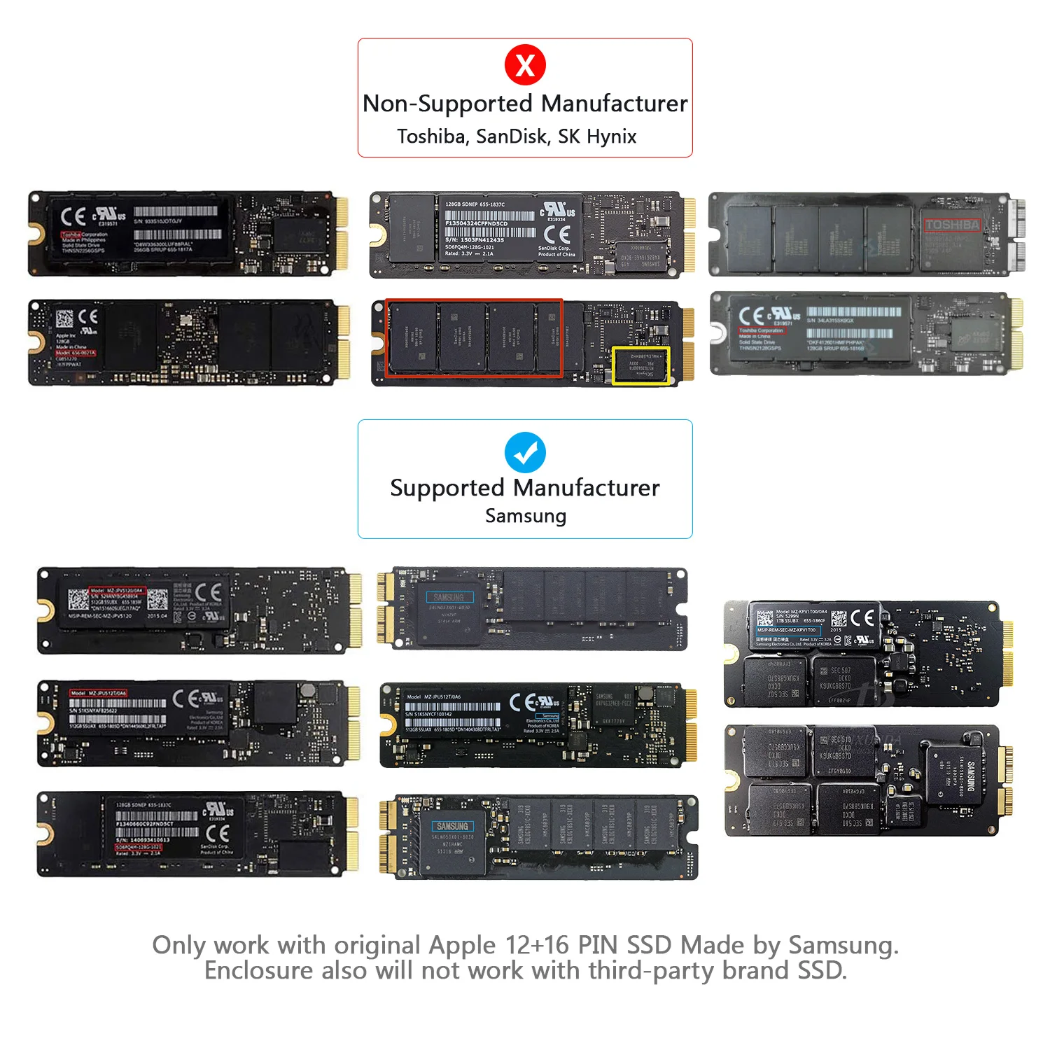 

USB C 3,0 12 + 16 PCIe SSD M-ARS ssd- MacBook Air Pro/iMac/Mac Pro/Mac