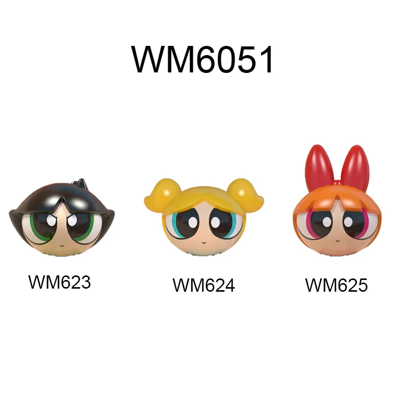 

SET Sale WM6051 Anime Series Movie Role Action Figures Building Blocks Kids Toys For Children Anime Figures Heads Bricks Gift