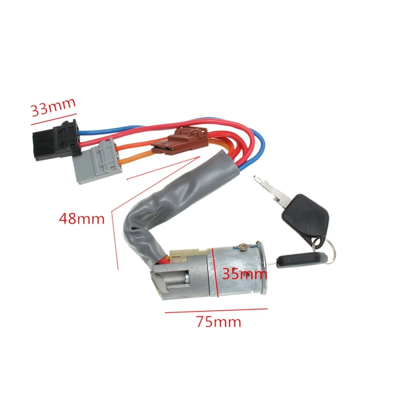 Автомобильный 6 контактный стартер зажигания замок с 2 ключами для Peugeot 1993 2002 306