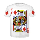 Креативная Высококачественная футболка с 3D-принтом покера, модная мужская футболка с игральными картами, топы, Повседневная Новейшая 3d футболка