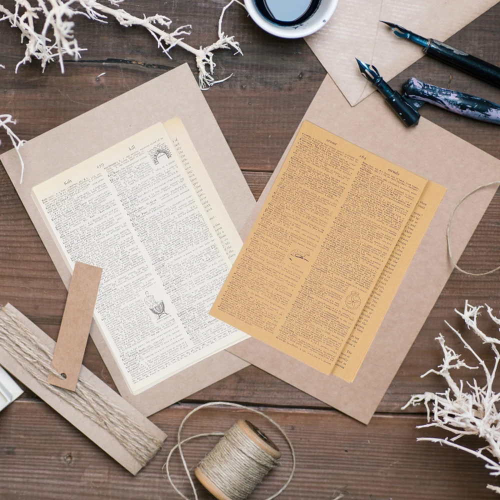 

114 Sheets Scrapbook DIY Paper Page Journal Page Handbook Kraft Paper Page