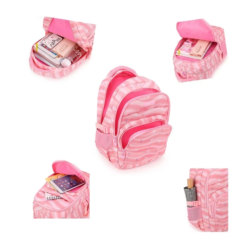 School Supplies CHILD Girls Orthopedic Backpacks Primary School Backpack All for school Waterproof Large Capacity TRAVEL Daypack